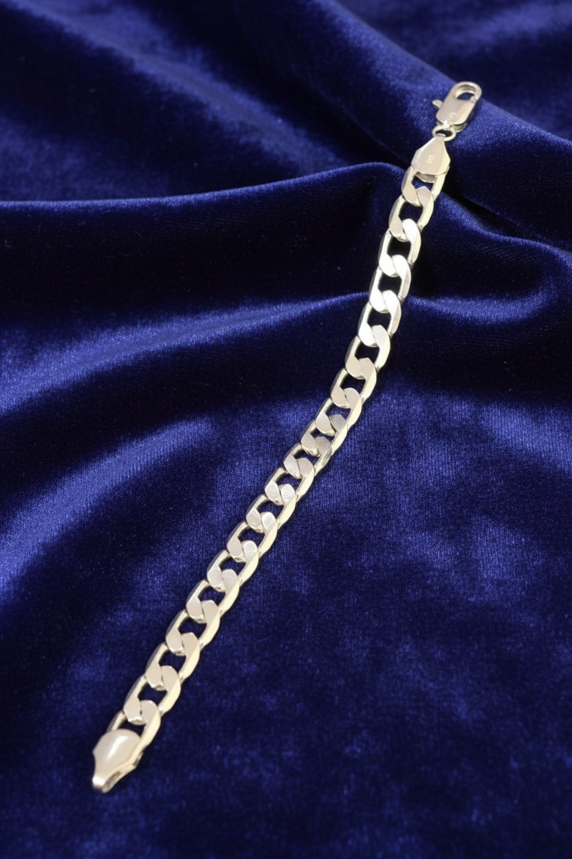 Silver Cuban Link Bracelet